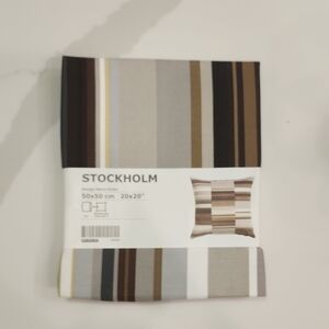 IKEA Stockholm Striped Accent Pillow Cover - Brown, Gray, White